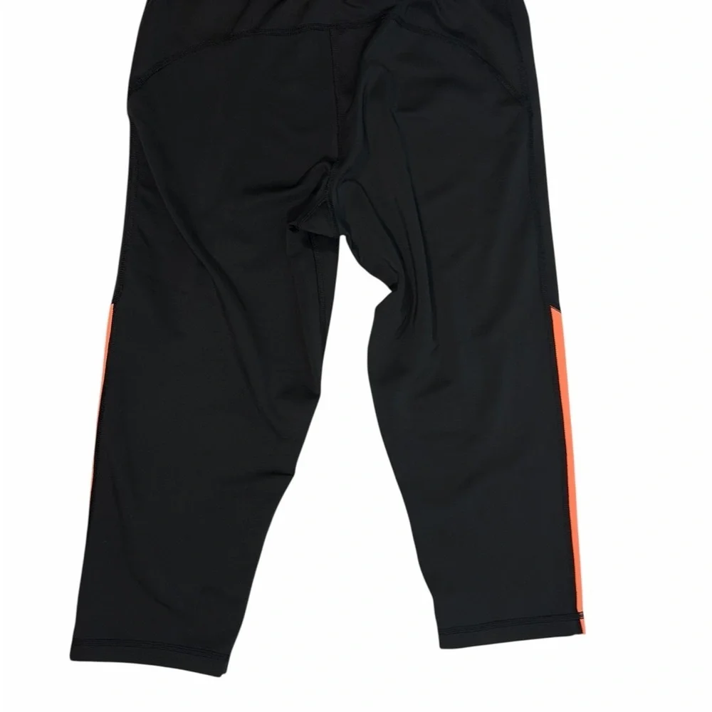 Adidas Techfit Medium Compression Black & Orange Women’s Capri Athletic Pant M